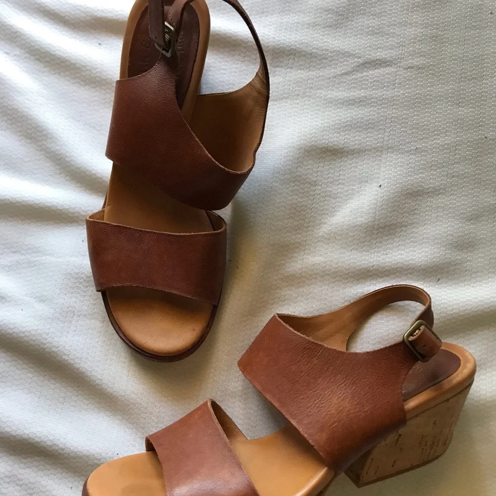 Kork-ease Brown Leather Women's‎ Sandals